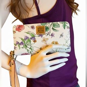 Dooney & Bourke Botanical Collection Floral Zip Around Wristlet Wallet, Exact
